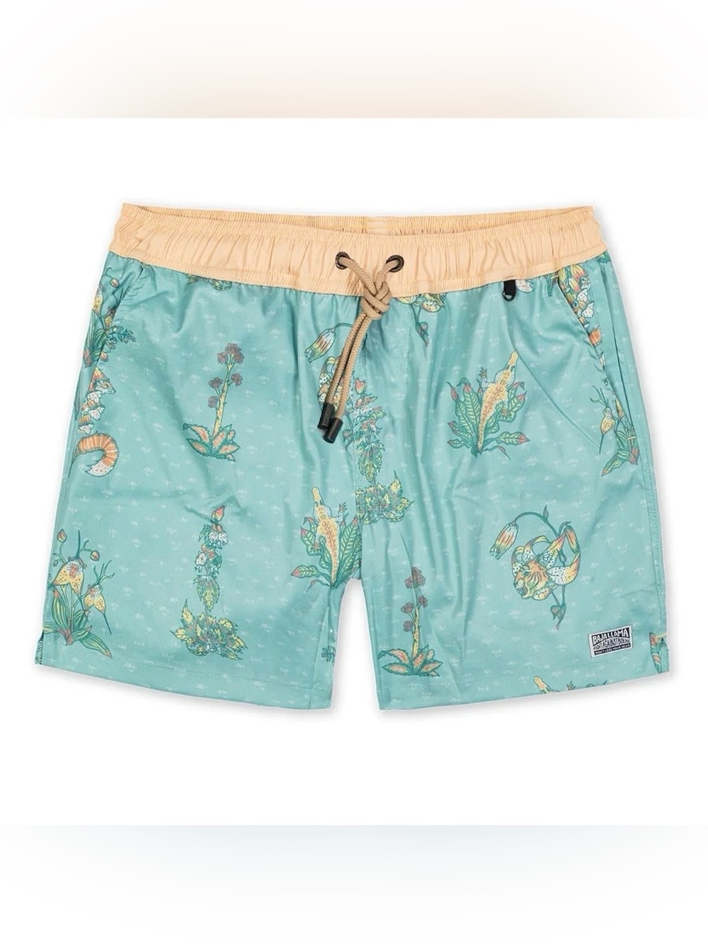 Baja Llama Flower Personalities Swim trunk